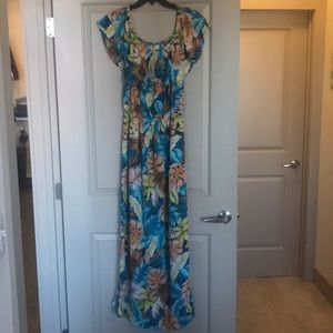 Off the shoulder floral maxi dress